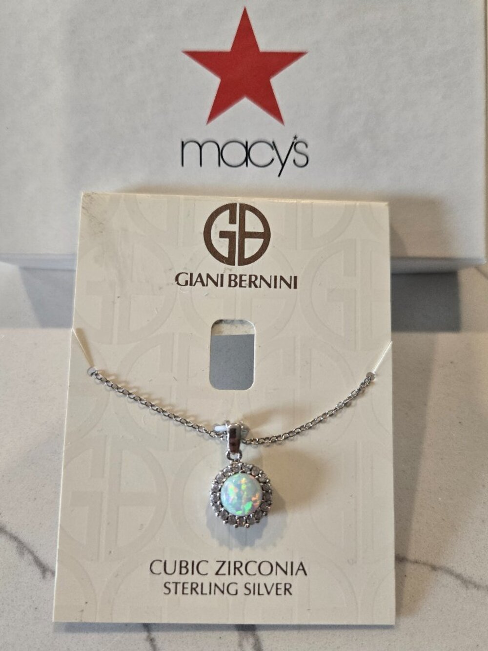 Giani Bernini sterling silver and cubic zirconia necklace
